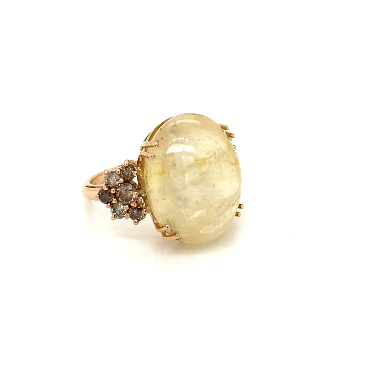 Vintage 32 Carat Natural Sapphire Diamond Cocktail Ring - Image 2