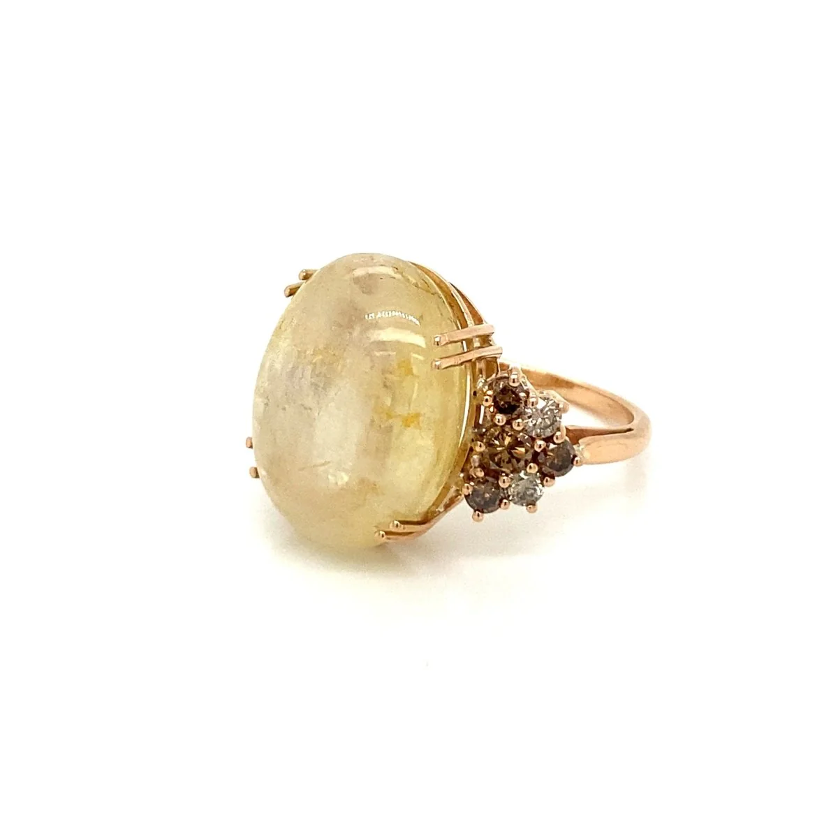 Vintage 32 Carat Natural Sapphire Diamond Cocktail Ring - Image 4