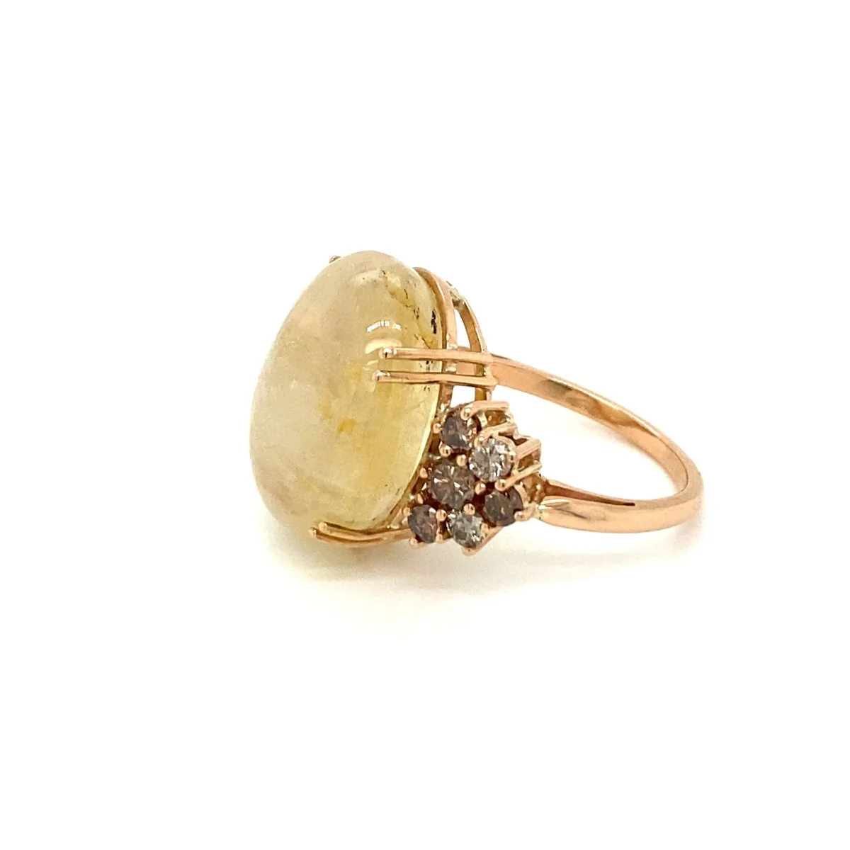 Vintage 32 Carat Natural Sapphire Diamond Cocktail Ring - Image 5