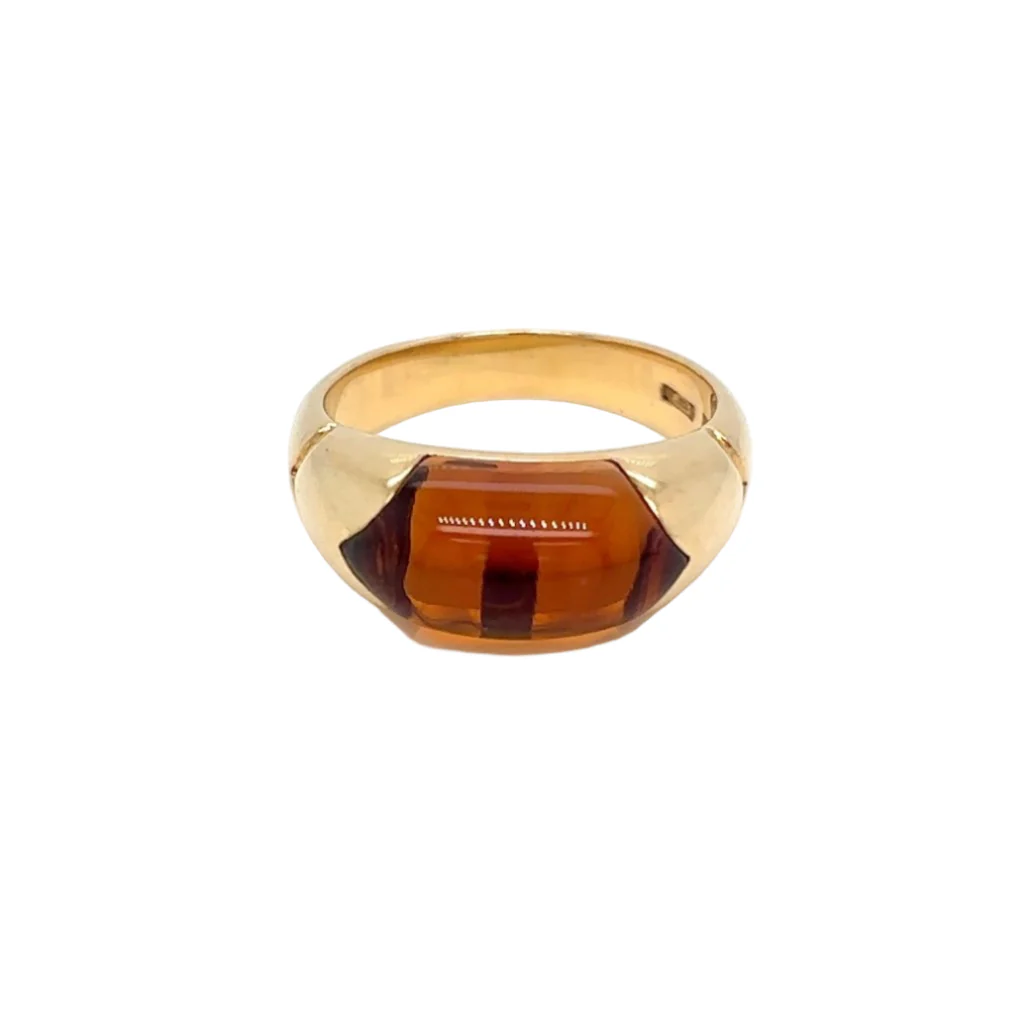 Vintage Bulgari “Celtaura” Ring – 18k Yellow Gold & Citrine – Circa 1980