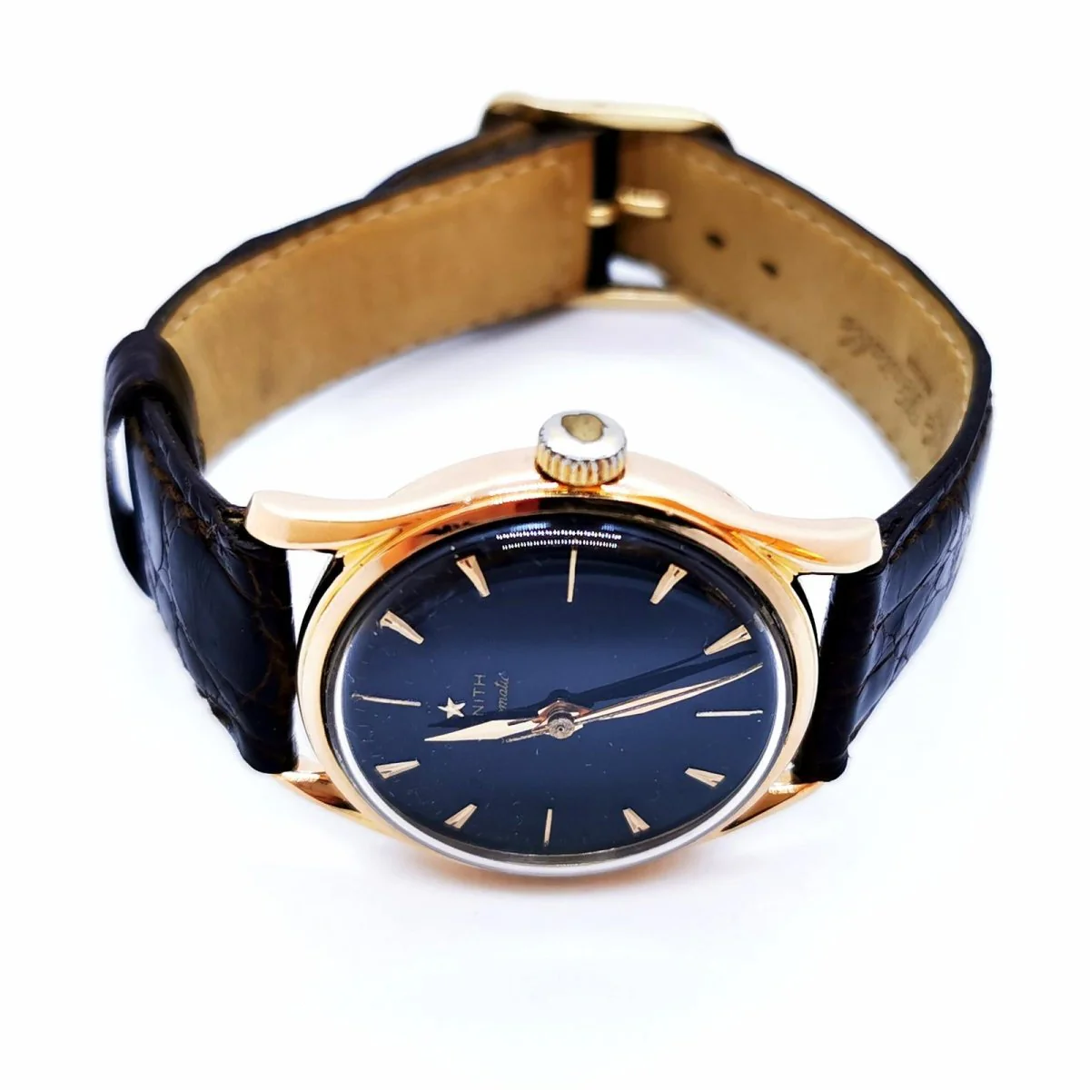 ZÉNITH black watch, in crocodile leather and yellow gold - Image 3