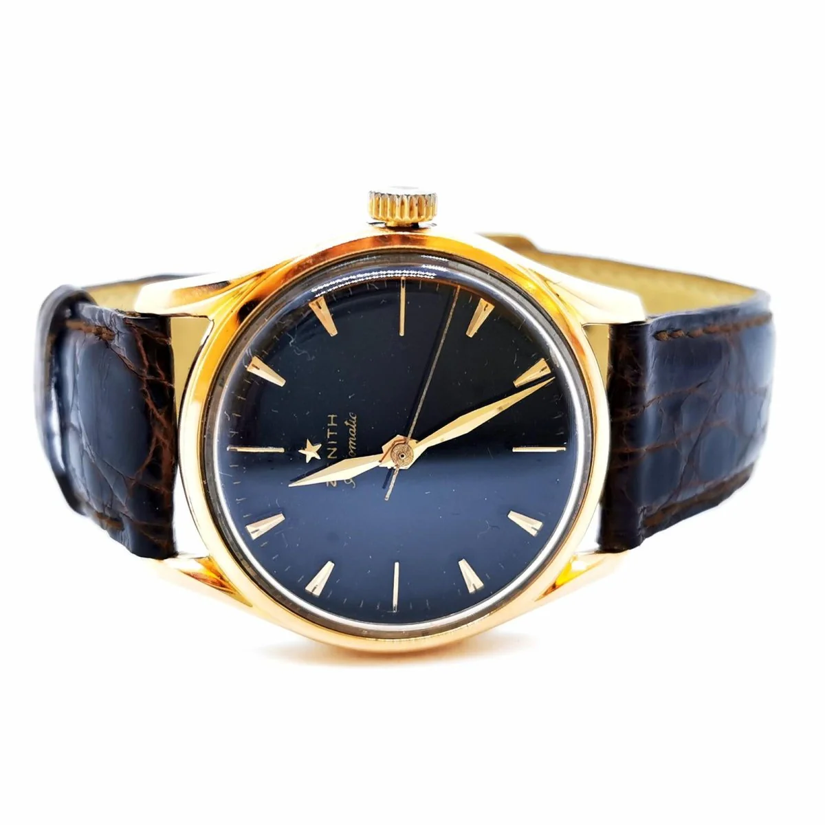 ZÉNITH black watch, in crocodile leather and yellow gold - Image 6