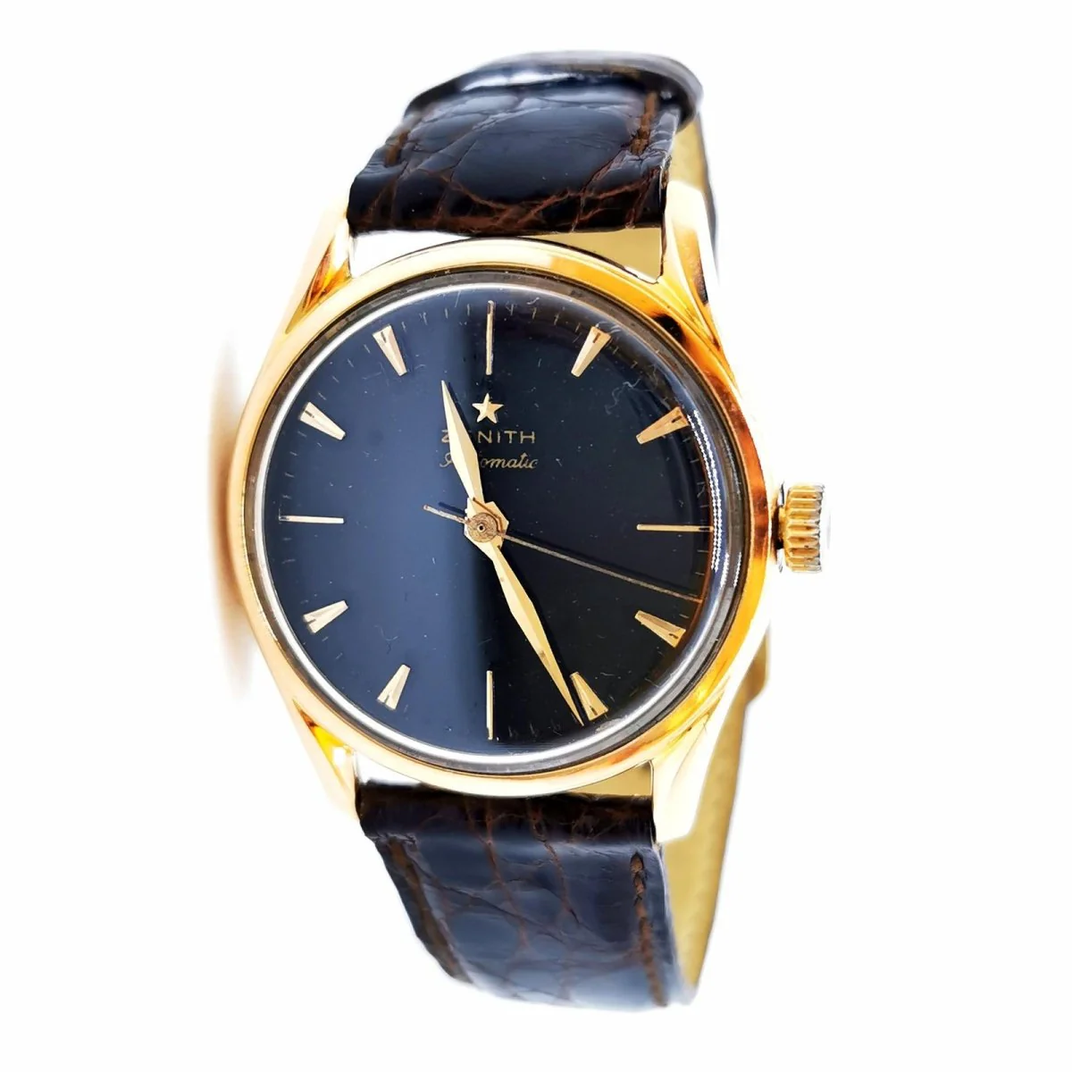ZÉNITH black watch, in crocodile leather and yellow gold - Image 7